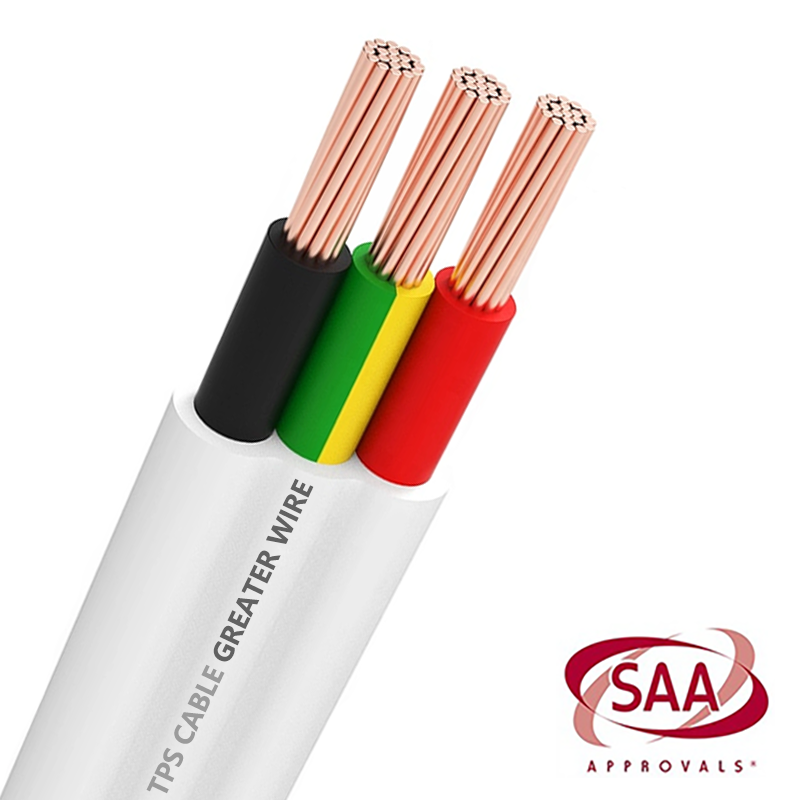 AS/NZS5000 0.75mm 1mm 1.5mm 2.5mm 4mm 6mm Copper Conductor Electrical 2 3 Core Twin and Earth TPS Flat Flexible Cable And Wire