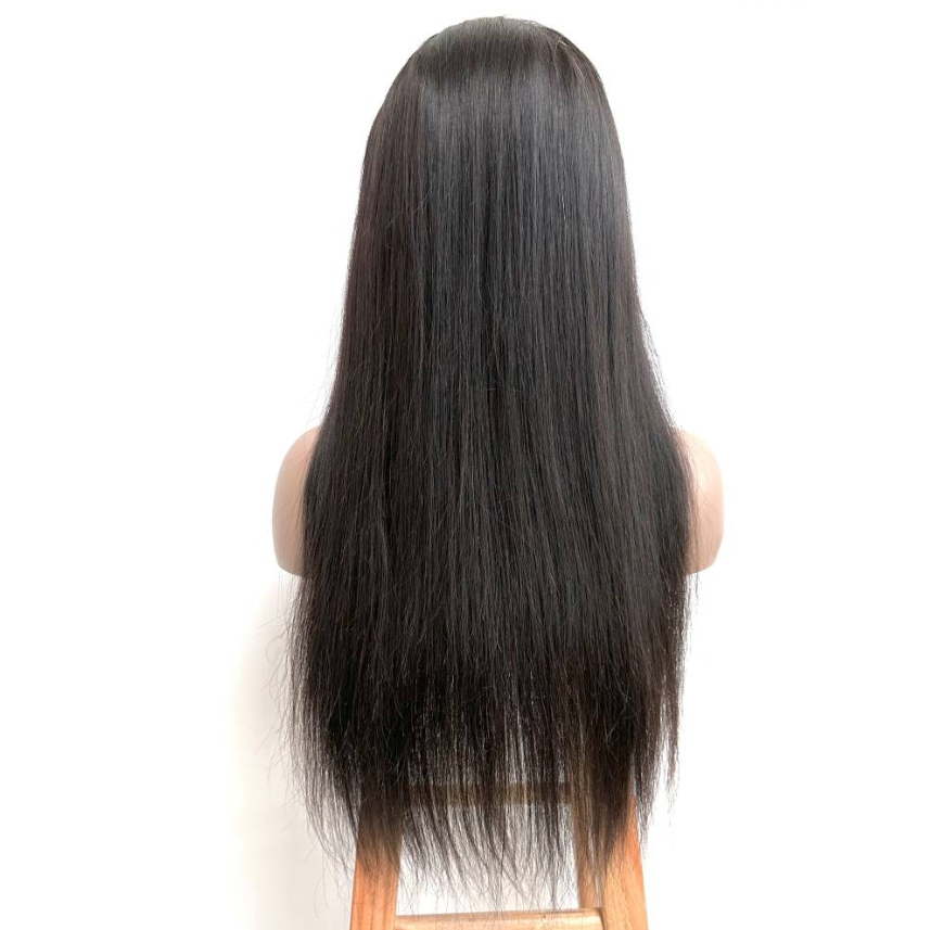 100% human hair material and silky straight wave style transparent Lace Frontal wigs hd swiss lace frontal wig