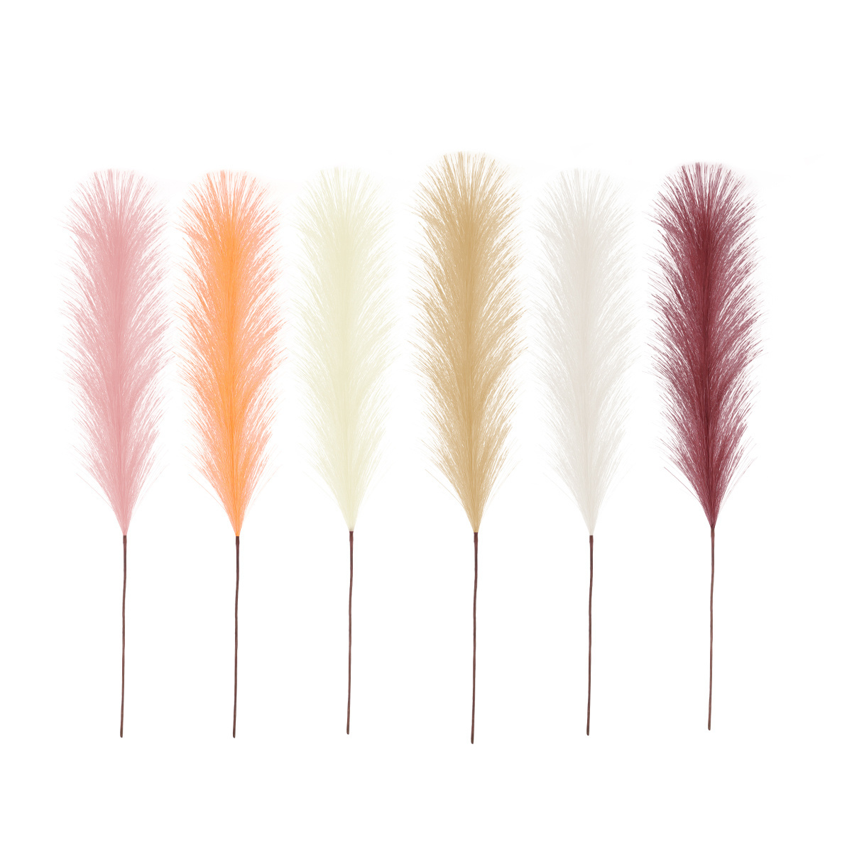 Low MOQ 61.5CM Long Artificial Pampas Grass Tall Dried Fluffy Stems Faux grass Bunches Plant For Wedding Vase Filler decor