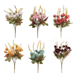 35cm Artificial Flowers Silk Rose Bouquet Artificial Plants Wall Tabletop Wedding Home Decoration