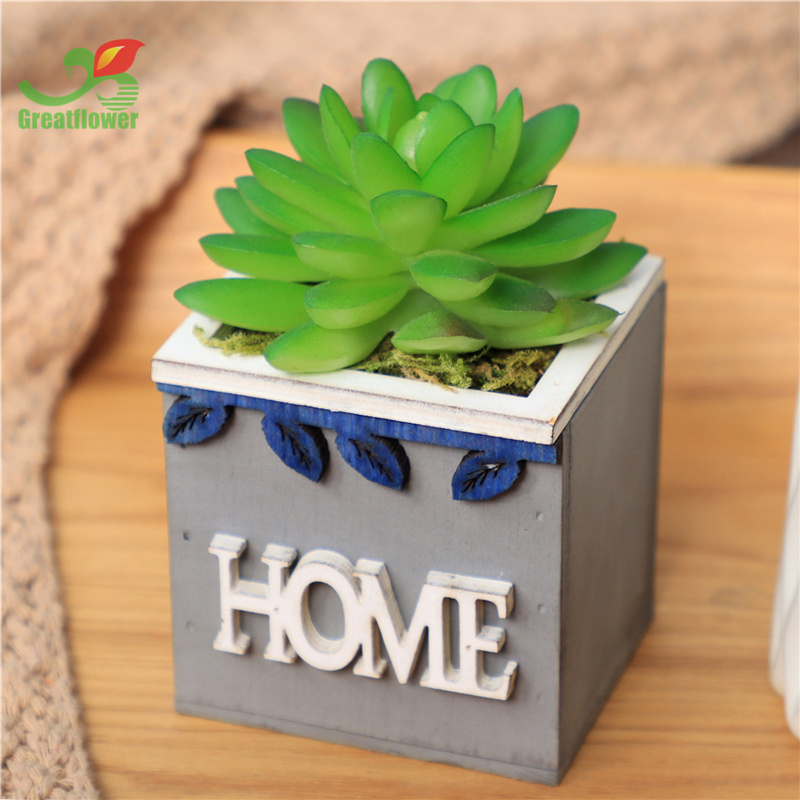 Cube Wood Planter Box for Home Decoration Natural Retro Opp Bag Wooden Flower Pot Wooden Planter Box with Plastic Insert 1000