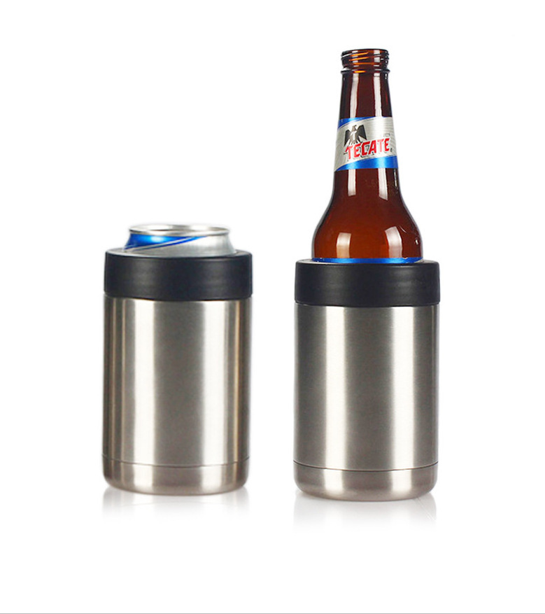 12oz 330ml Vacuum Insulated Stainless Steel Portable Outdoor Beer Bottle Can Cooler