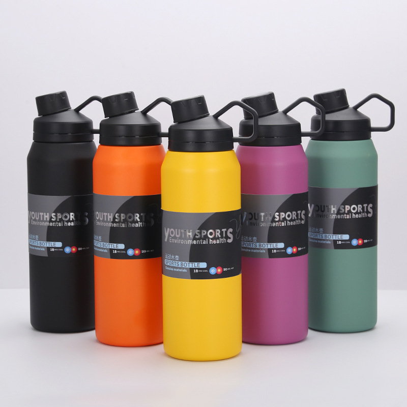 Leak proof 1 liter Sport Bottle Stainless Steel Vacuum Thermal Flask Sports Water Bottles with Custom Logo