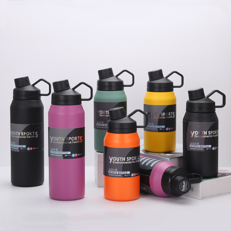 Leak proof 1 liter Sport Bottle Stainless Steel Vacuum Thermal Flask Sports Water Bottles with Custom Logo