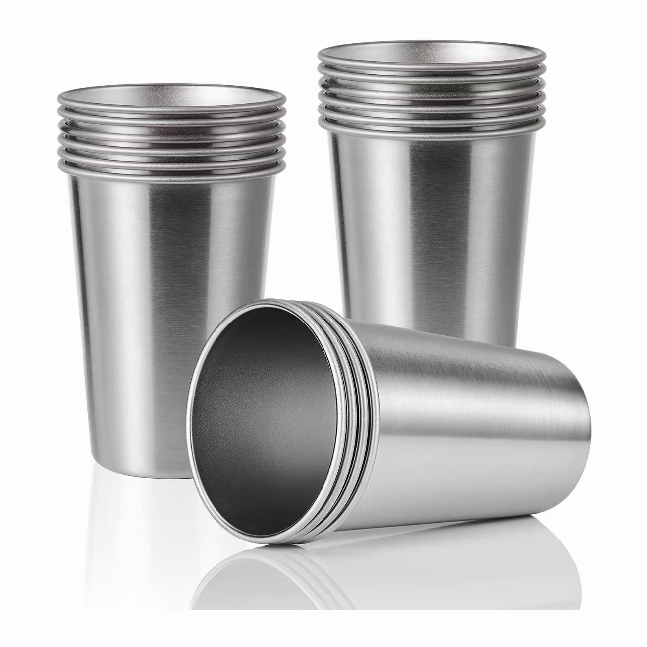 Customized Reusable 300ml/500ml Stainless Steel Beer Mug Single Wall Metal Coffee Cup for Drinkware