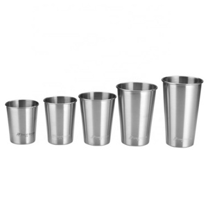 304 Stainless Steel Mugs 12oz Reusable Bulk Design Beer Pint Glass and Coffee Cup Eco-Friendly Metal Drinkware