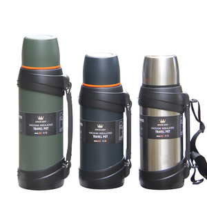 2L 2.5L Double Wall Vacuum Stainless Steel Insulated Thermos Hot Water Jug Camping Travel Flask Coffee Pot