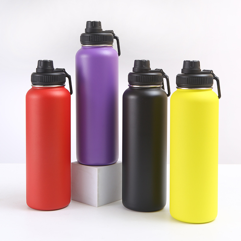 Custom LOGO Stainless Steel Thermos Water Bottle 1 Litre Vacuum Flask Eco-friendly Drinking Water Bottles