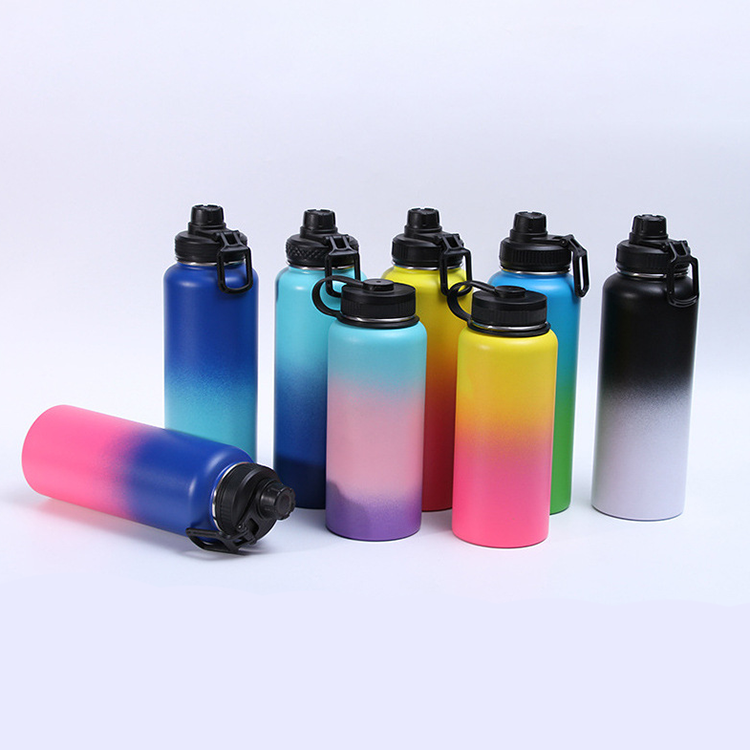 Custom LOGO Stainless Steel Thermos Water Bottle 1 Litre Vacuum Flask Eco-friendly Drinking Water Bottles