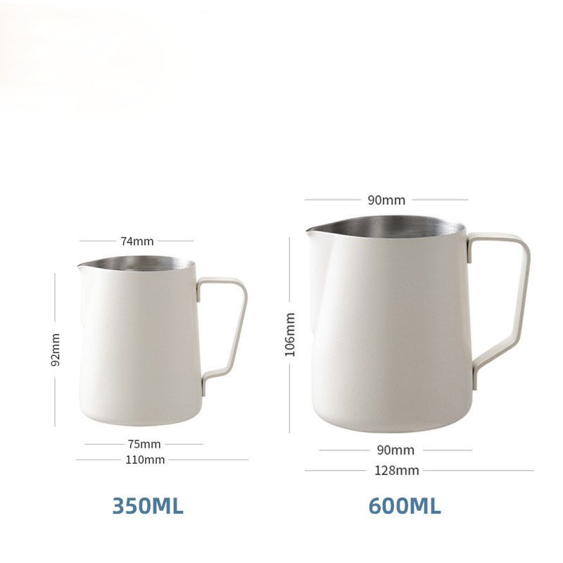 Food Grade Milk Jug 304 stainless steel Pitcher Sharp Spout Frothing Steaming Coffee milk frother Jug Milk Pitcher