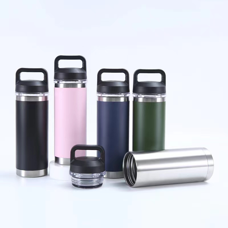 Novelty Design 18oz/26oz/36oz Stainless Steel Vacuum Insulated Gym Sports Thermos Cycling Water Bottle with Chug Lid