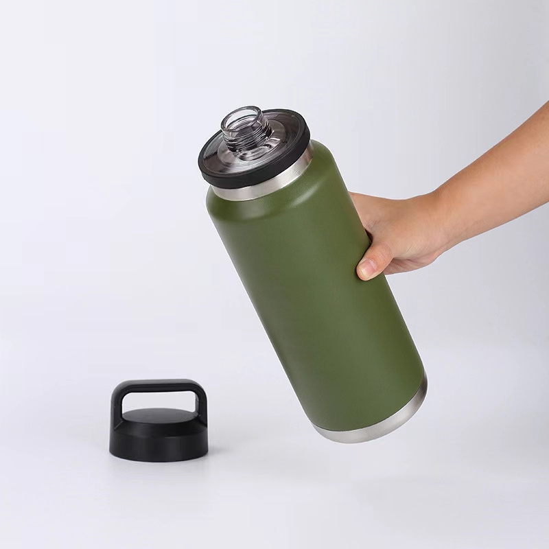 Novelty Design 18oz/26oz/36oz Stainless Steel Vacuum Insulated Gym Sports Thermos Cycling Water Bottle with Chug Lid