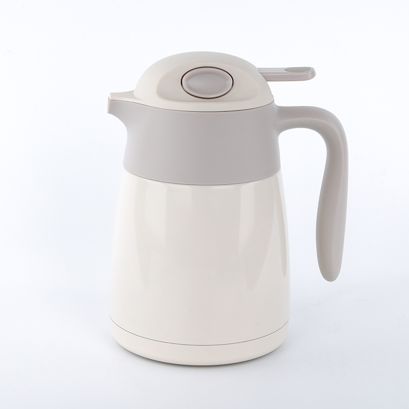 2L Hand Pressure Modern Tea Pot Stainless Steel Vacuum Thermos Tea Coffee Pot