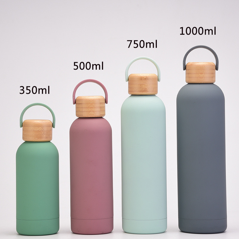 Custom Soft touch 500ml Drink Bottle Stainless Steel Thermos Flask Vacuum Insulated Rubber Paint Matte Sports Water Bottle