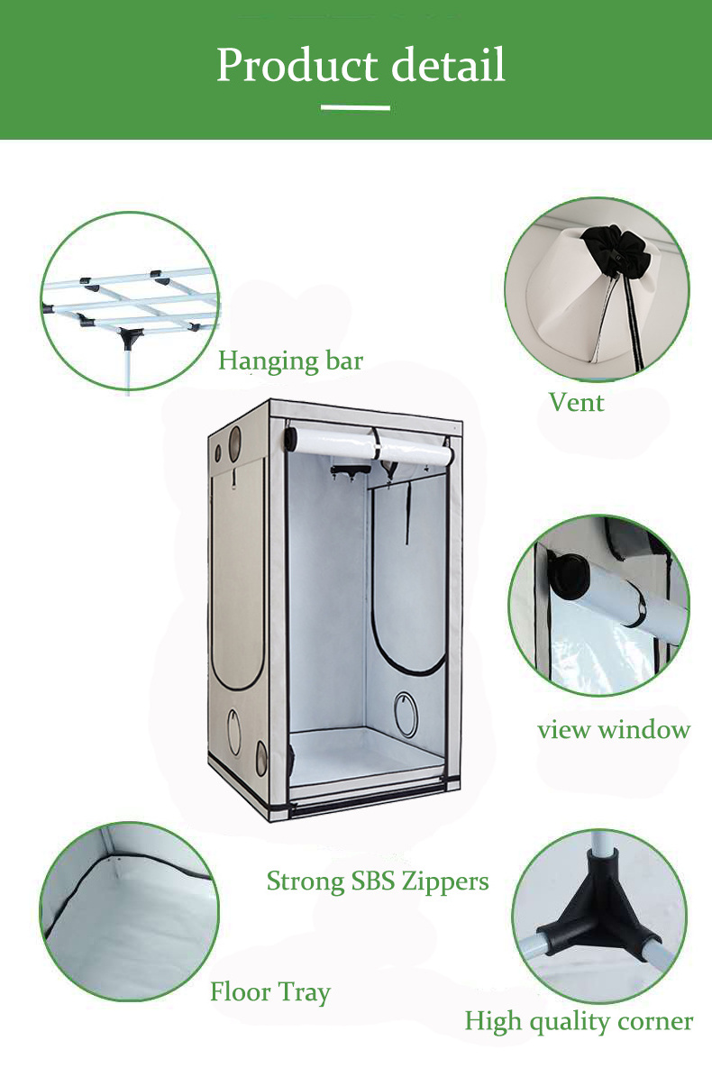 High Quality Grow Box Large Indoor Hydroponic 100x100x200cm  grow tent