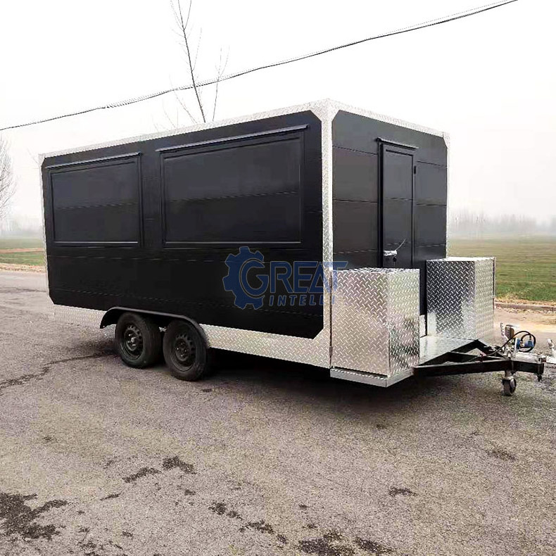 Full Kitchen Fabricacate China Street Sweeper Truck Mobile Beauty Salon Caravan Food Trailer For Sale