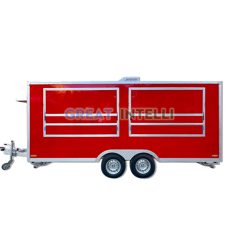 fully equippe Mobile Restaurant Outdoor bbq Food Truck Concession Trailer for hamburger cart sale canada usa