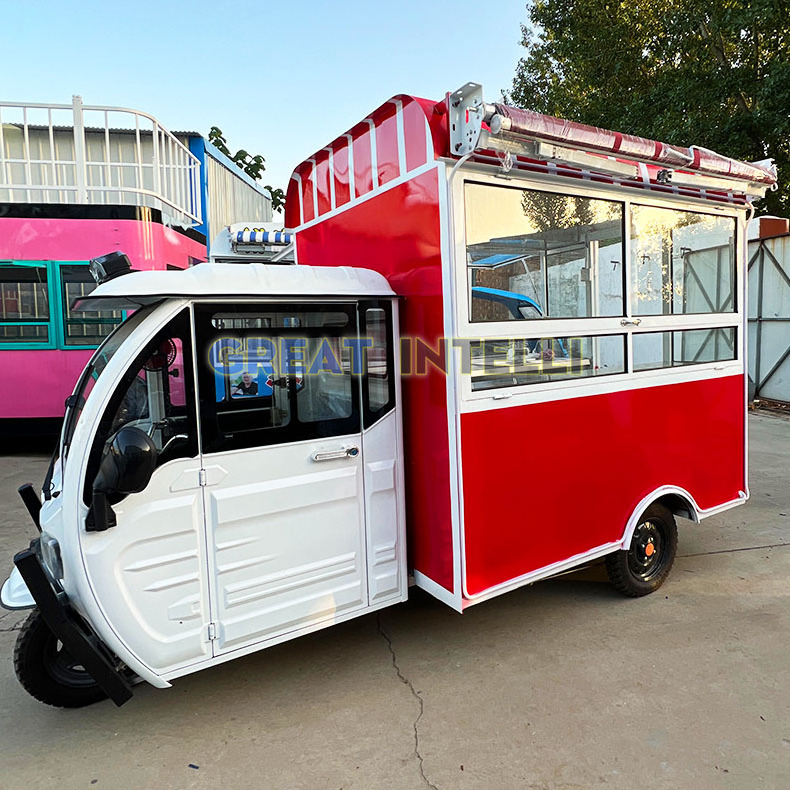 ice cream van tuk tuk electric Food Truck Coffee Shop Ice Cream Food Tricycle  truck Sale in USA