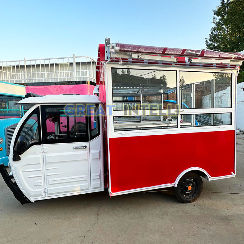 ice cream van tuk tuk electric Food Truck Coffee Shop Ice Cream Food Tricycle  truck Sale in USA