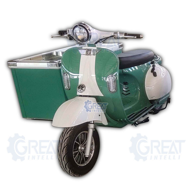 Manufactory direct gelato cart piaggio ape van frozen food truck ice cream motor tricycle