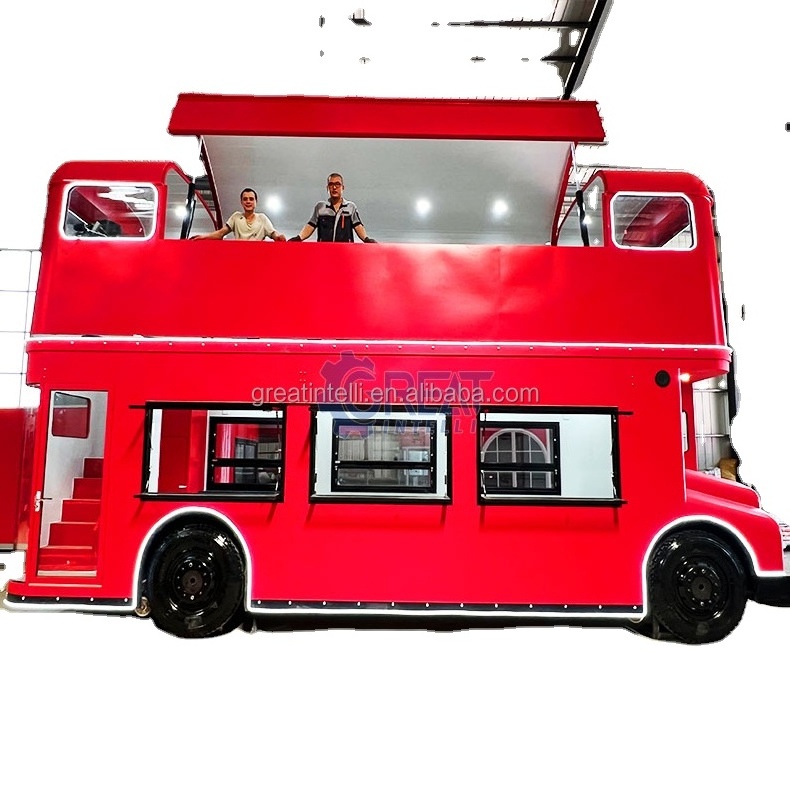 Good Selling Camion A Vendre Vintage Food Truck Double Decker Bus For Sale Mobile Restaurant