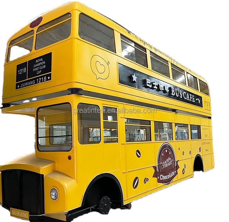 Brand New Double Decker London Bus Image Churro Truck Coffee Cart shop For Sale