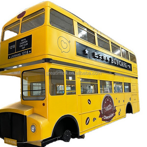 Brand New Double Decker London Bus Image Churro Truck Coffee Cart shop For Sale