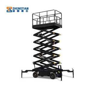 4-20m Lifting Height Trailer Mobile scissor lift Pneumatic tires Scissor lift table with free spare parts