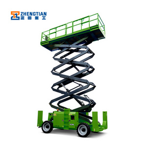 Auto leveling outriggers electric or diesel power 12m 14m 16m hydraulic scissor lift table for all rough terrain