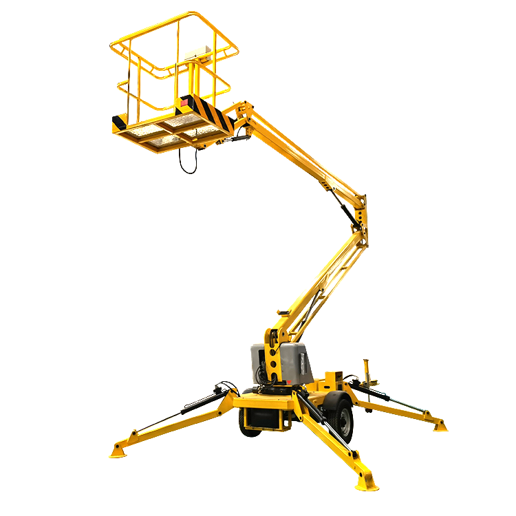 8-20M Folding Articulating Trailer Lift  platform  towable boom lift 12m Telescopic Lift Aerial Work platform