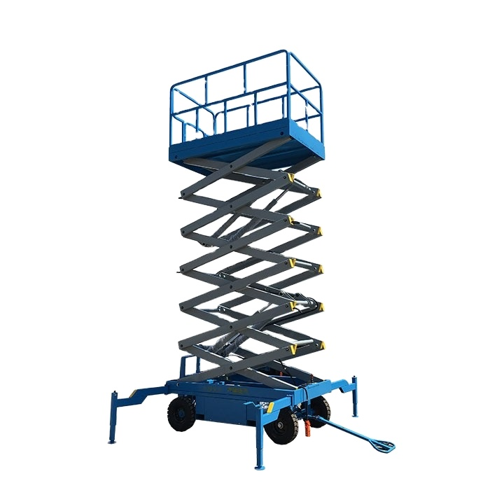 AC Plugging in 8m 500kg Electric Hydraulic Mobile Scissor Lift Table Platform with 4 Legs Electric Scaffolding Lift Tables