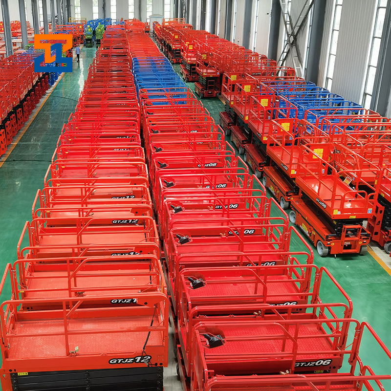 CE ISO 6m 8m 10m 12m 14m Hydraulic Elevator Electric Man Lift Battery Scissor Lift Platform For Construction Cleaning Window