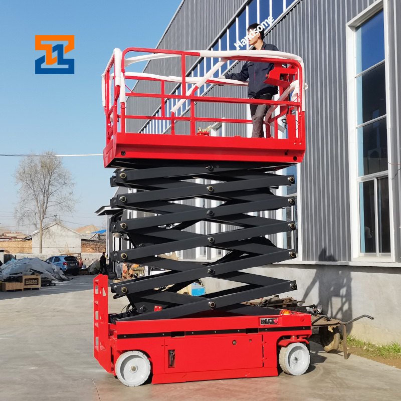 12 meter Scissor lift scaffolding 8m 500kg Hydraulic electric lift mobile scissor shear fork lift platform