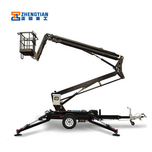 8-20M Folding Articulating Trailer Lift  platform  towable boom lift 12m Telescopic Lift Aerial Work platform