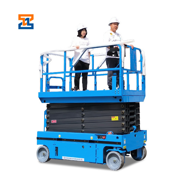 CE ISO 6m 8m 10m 12m 14m Hydraulic Elevator Electric Man Lift Battery Scissor Lift Platform For Construction Cleaning Window