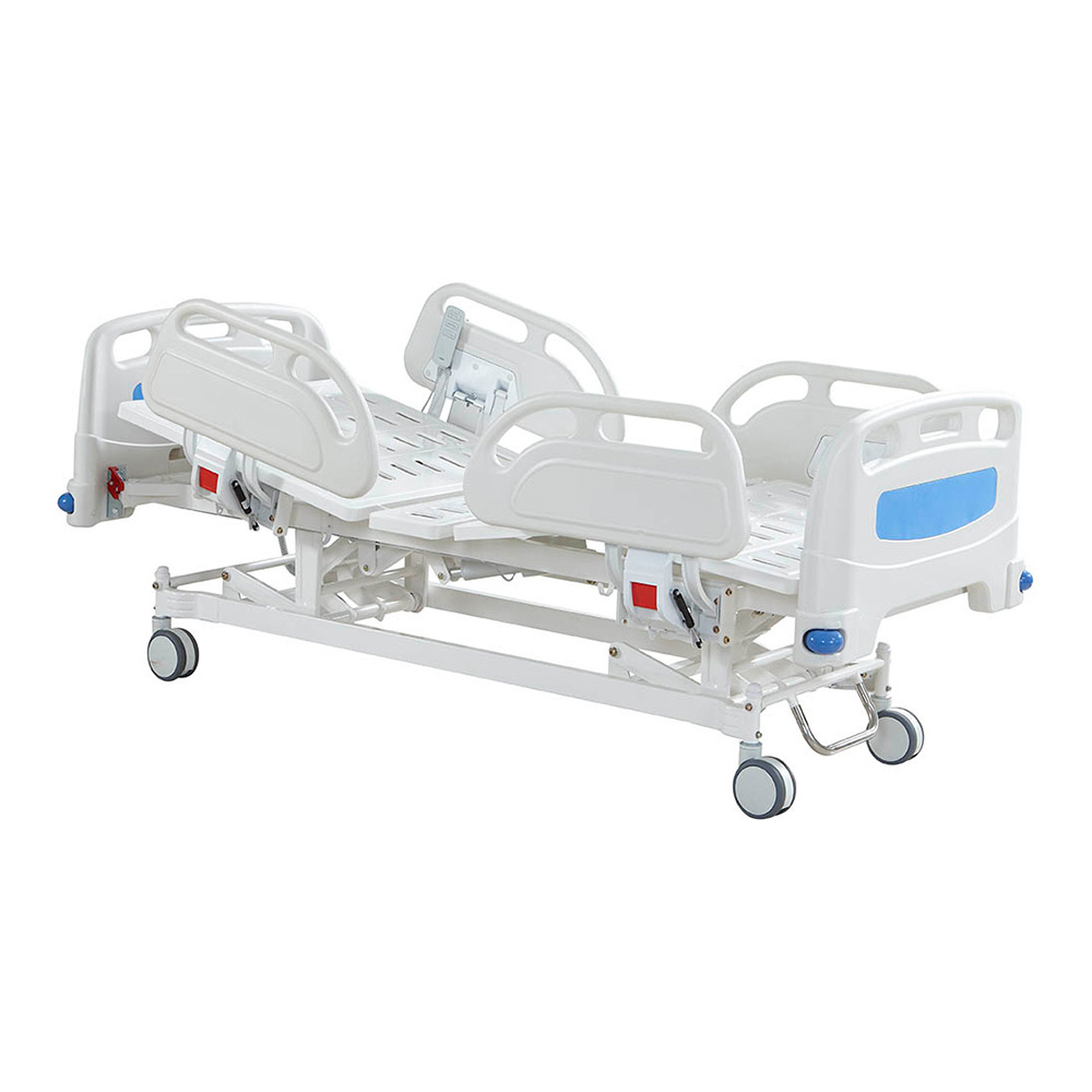 Medical Three Functions Electric Hospital Beds Luxury Care Bed with PP Side Rails  For Sale