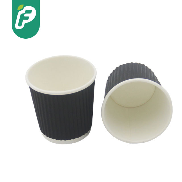 New Design China Factory Price  8/12/16 oz  Disposable Bubble Dot Embossed Double Wall Paper Cup With Lids