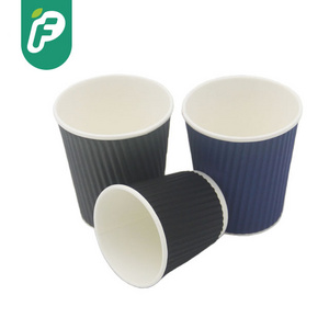 New Design China Factory Price  8/12/16 oz  Disposable Bubble Dot Embossed Double Wall Paper Cup With Lids