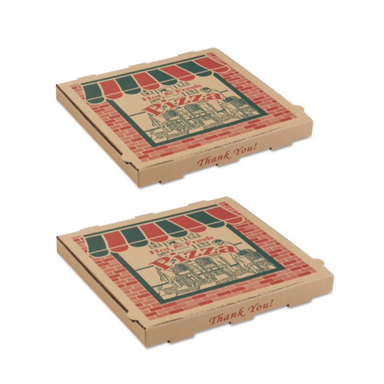 Pizza Box Pizza Karton Kraft Paper Carton Pizza Paper Box with Window