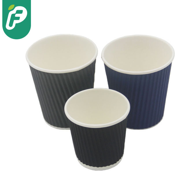 New Design China Factory Price  8/12/16 oz  Disposable Bubble Dot Embossed Double Wall Paper Cup With Lids