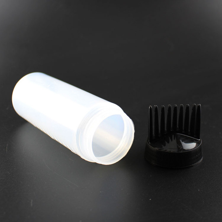 170ml plastic  2 in 1 hair oil dye squeeze applicator packaging bottle with comb