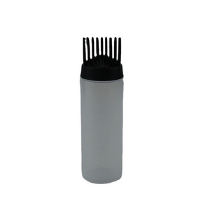 170ml plastic  2 in 1 hair oil dye squeeze applicator packaging bottle with comb