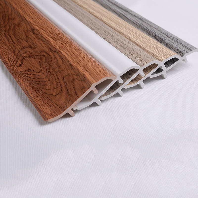 spc Floor plastic skirting with clips for pvc baseboard