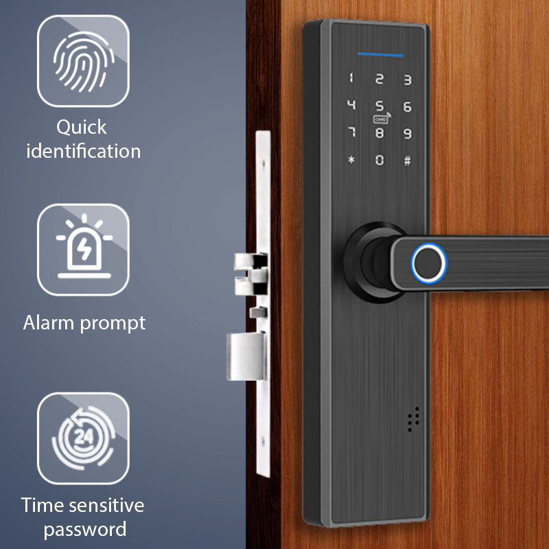 Polybett Smart Appliances Zinc Alloy Apartment Portable Door Lock Smartlock With Fingerprint Reader