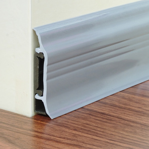 spc Floor plastic skirting with clips for pvc baseboard