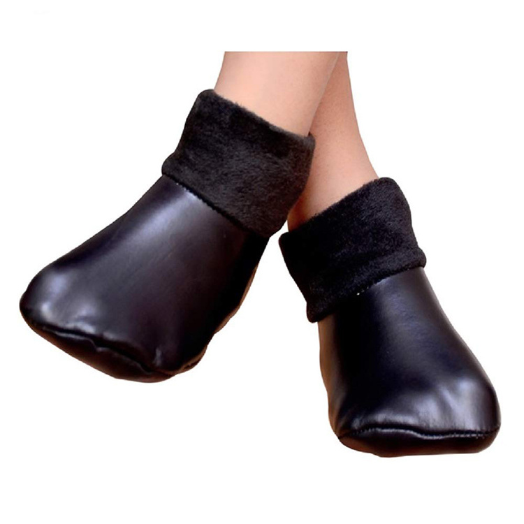 Long slipper socks with rubber sole for adults slipper socks with Leather Sole fashionable knitted non-slip floor socks