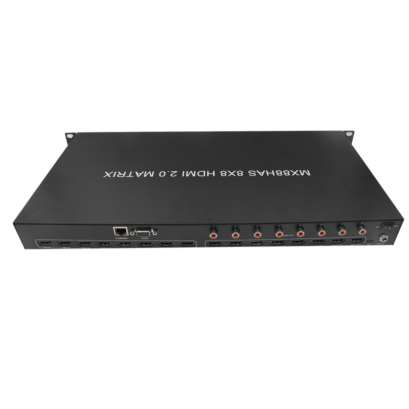 4K@60 hdmi matrix Switch  8x8 Support IP Button and RS232 control Support Audio DE-embed