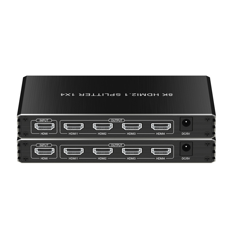 8K@60Hz/4K@120Hz hdmi splitter 1x4 VRR HDR Scaler Output SPDIF OUT 4 Port splitter hdmi Audio Video 4 way splitters