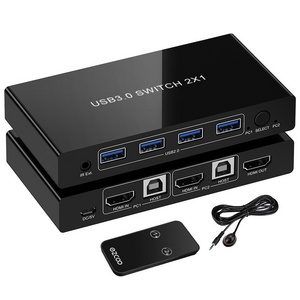 HDMI 1.4  4K@30HZ KVM Switch 2 in 1 out 8 bit 4:4:4 USB 2.0 Remote control