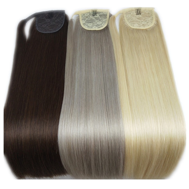 wholesale high quality human hair ponytail hair extension